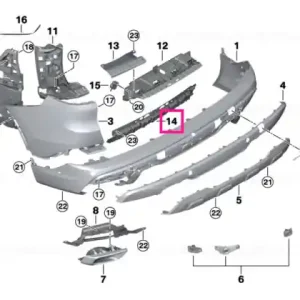 Reinforcement, bumper, rear bottom - BMW Mai ieftin