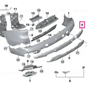 Capac bara spate grunduit - BMW Reducere