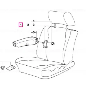 Armrest leather left PERGAMENT - BMW Ultima șansă