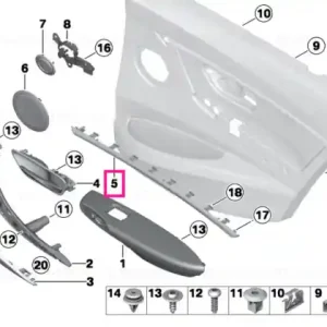 Accent strip, rear left KORALLROT - BMW Ofertă specială