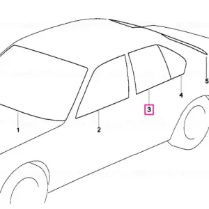 Comandă acum Door window gold bronze rear right - BMW