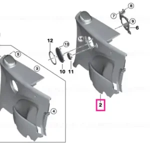 Side trim panel, HiFi, rear right SCHWARZ - BMW - Mini Calitate înaltă