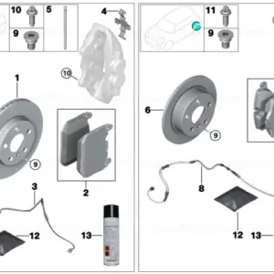 Set placute frana, punte spate, fara azbest - BMW Seria 5 G30, Seria 6 G32, Seria 7 G11 G12, Seria 8 G16, iX I20, X3 G01, X4 G02, X5 G05 G18, X6 G06, X7 G07 Livrare gratuită