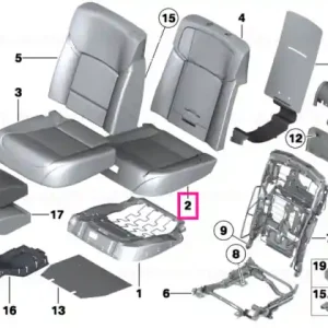 Calitate înaltă Foam section, comfort seat, A/C, right - BMW