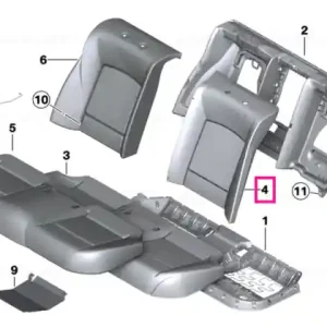 Comandă acum Foam section, backrest, right - BMW