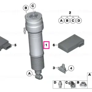 RP air suspension strut rear right - BMW Lichidare de stoc