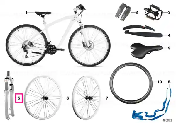 Discount BMW Cruise bike fork 28", WHITE