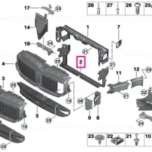 Disponibil imediat Air duct, radiator, bottom - BMW