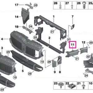 Air duct, brake, right - BMW Plată sigură