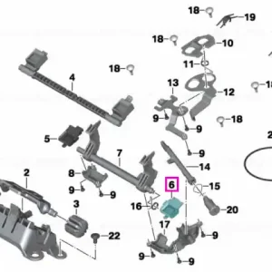 Tampon cauciuc montaj sa, fata, stanga - BMW Motorrad K50 (R 1200 GS, R 1250 GS), K51 (R 1200 GS Adv., R 1250 GS Adv.) Chilipir