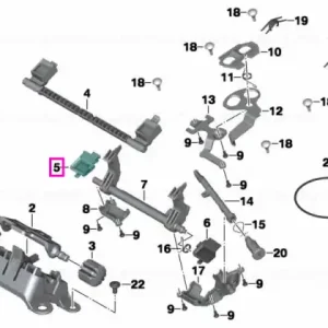 Tampon cauciuc montaj sa, fata, dreapta - BMW Motorrad K50 (R 1200 GS, R 1250 GS), K51 (R 1200 GS Adv., R 1250 GS Adv.) Livrare gratuită