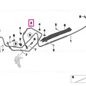 Brake hose, control circuit, rear - BMW Motorrad Cumpără online