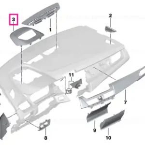 Trim head-up display SCHWARZ - BMW Ieftin