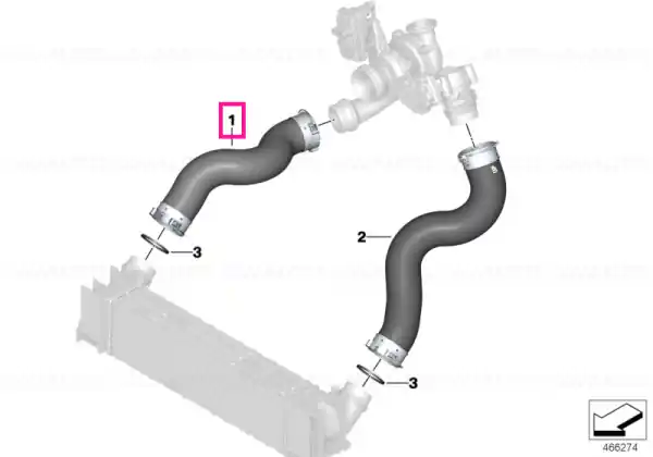 Charge air line - BMW Retur ușor