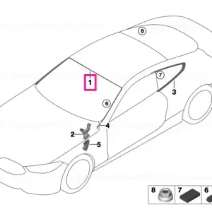 Capac parbriz superior - BMW Doar azi