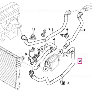 Retur ușor Furtun valve apa alimentare motor - BMW