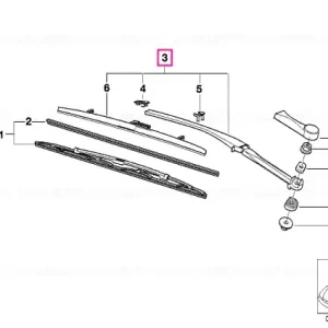 Wiper arm, left - BMW Noutate
