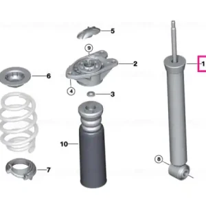 Shock absorber, rear - BMW Livrare rapidă