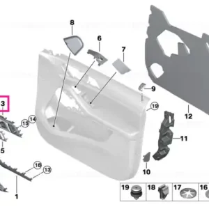 Chilipir Door handle, inside left - BMW