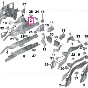 Transport gratuit Rear right wheelhouse, inner half - BMW