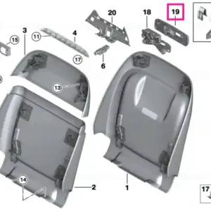 Convenience trim top right SCHWARZ - BMW Nu rata