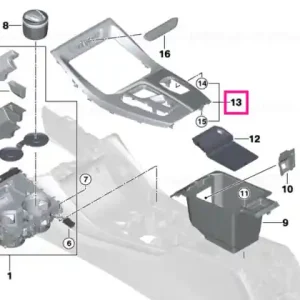 Centre console trim Fineline Cove matt - BMW Preț promoțional