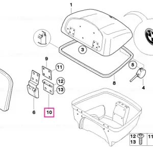 Cumpără online Spacer shim for door hinge, left - BMW Motorrad