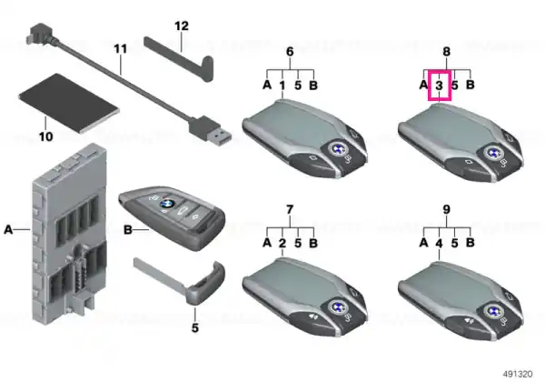 Reducere BMW display key 315 MHZ RCP