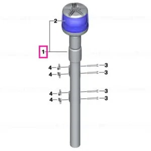 Lichidare de stoc LED rotating flash ID lamp, blue - BMW Motorrad