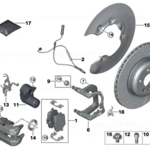 Disc frână ventilat găuri dreapta 345X24 M PERF. - BMW Nu rata