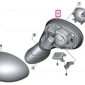 Cumpărături sigure Exterior mirror, no lens, heated, left - BMW - Mini