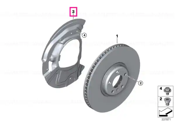 Reducere Protection plate right - BMW