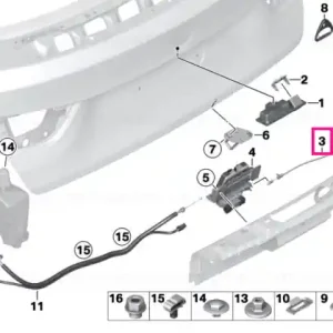 Bowden cable, emergency unlocking - BMW Retur gratuit