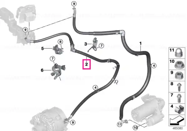 Cumpără online Cablu alternator bază B+ - BMW