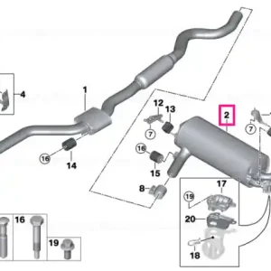 Rear silencer - BMW Plată securizată