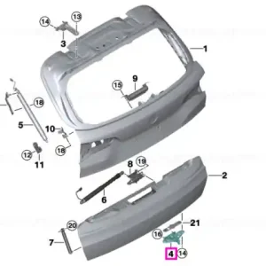 Balama hayon inferior dreapta - BMW X5 G05 G18 F95 M, X7 G07 Premium