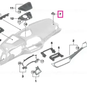 Reducere extra Ornament dezgheț lateral șofer - BMW