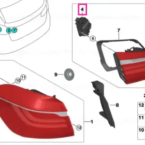 Bulb socket,rear light in trunk lid,left - BMW Expediere rapidă