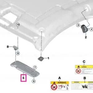Reducere de preț Left sun visor ANTHRAZIT - BMW