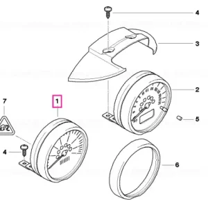 Noutate Revolution counter/steering column CHROM - BMW - Mini