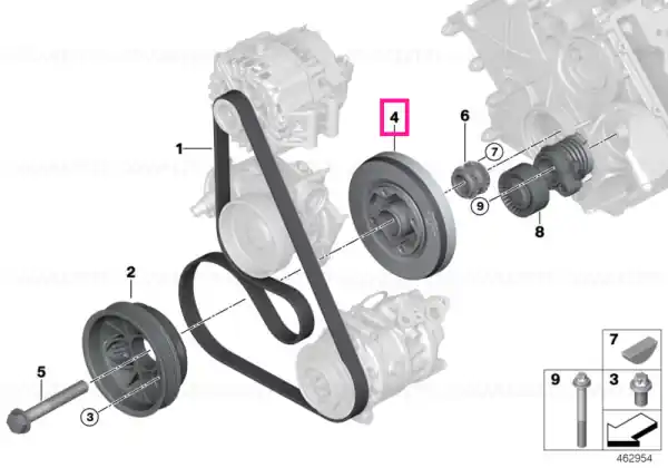 Reducere specială Fulie Vibrochen (arbore cotit) - BMW Seria 5 F90M5 G30 G31, Seria 7 G11 G12, Seria 8 F91M8 F92M8 F93M8 G14 G15 G16, X5 F95M G05, X6 F96M G06, X7 G07, XM G09
