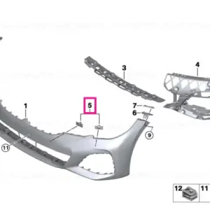 Set, mounting, PDC/PMA sensor, front - BMW Reducere extra