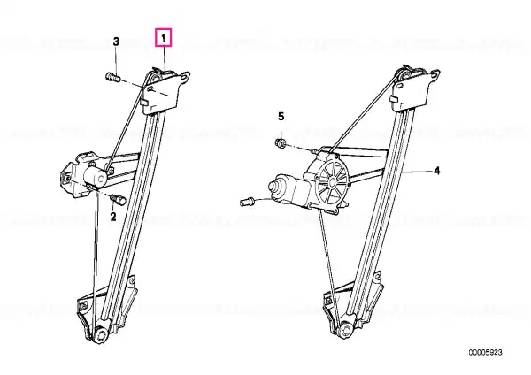 Comandă acum Window lifter rear left - BMW
