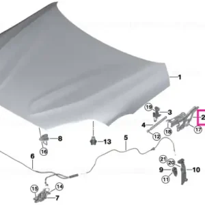 Cumpărături sigure Right engine hood hinge - BMW