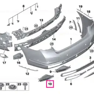 Discount Ornament tub eșapament dreapta CHROME 12 ZYL. CHROME - BMW