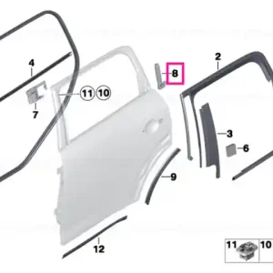 Etanșare placă închidere ușă spate - BMW - Mini Livrare gratuită