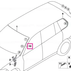 Reducere Painted drip moulding, left - BMW