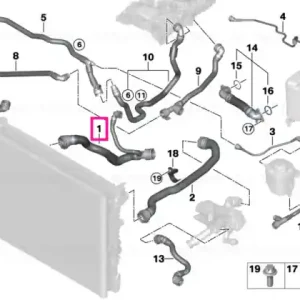 Reducere extra Furtun radiator-pompă apă - BMW