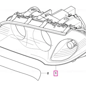 Right headlight, white turn indicator - BMW Retur ușor