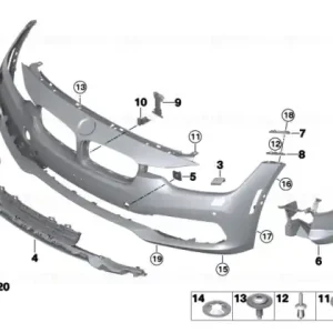 Capac bandă bară față grunduit US US LINES - BMW Plată securizată